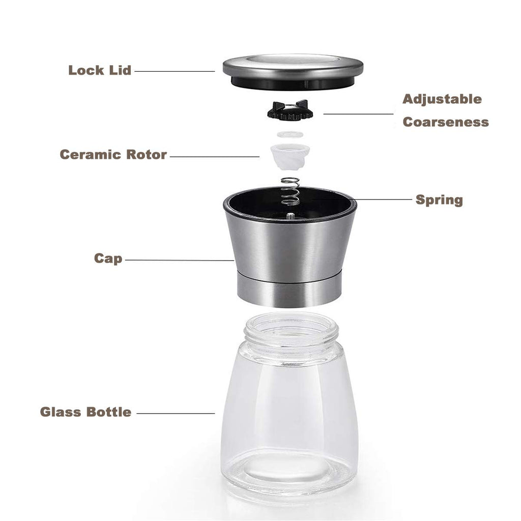 Salt or Pepper Grinder Mill Shaker Adjustable P7402