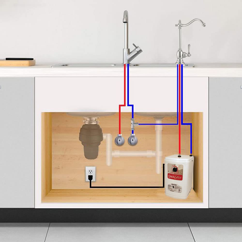 9" 1-Handle Hot Water Dispenser Faucet with Heating Tank, Oil Rubbed Bronze W83976