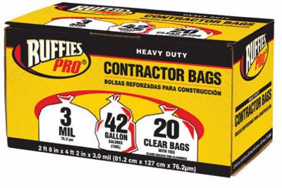 Clear 42-Gal. Contractor Bags 20-Pk. Q41193