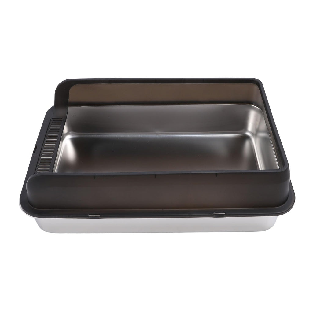 Stainless Steel Litter Box with Lid H9654