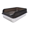 Stainless Steel Litter Box with Lid H9654