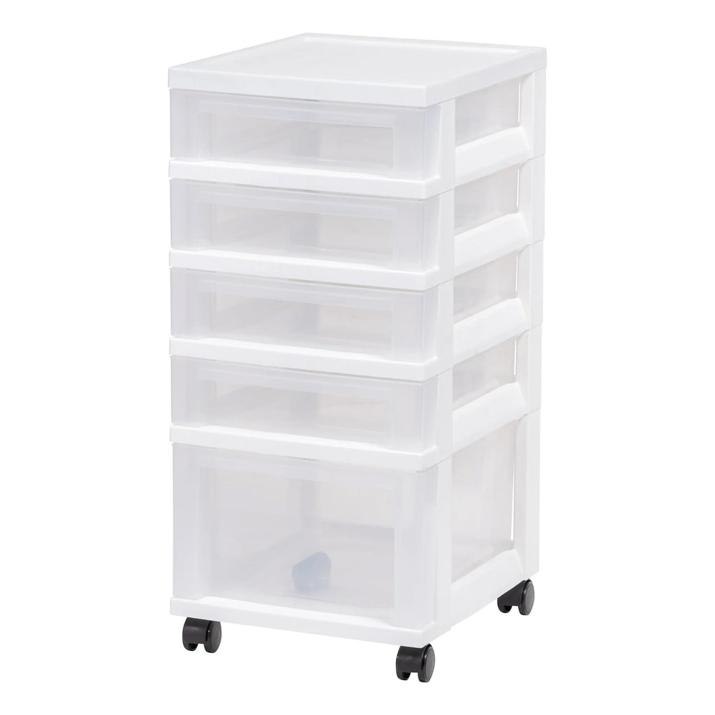 5 Drawer Rolling Storage Cart with Organizer Top X94550