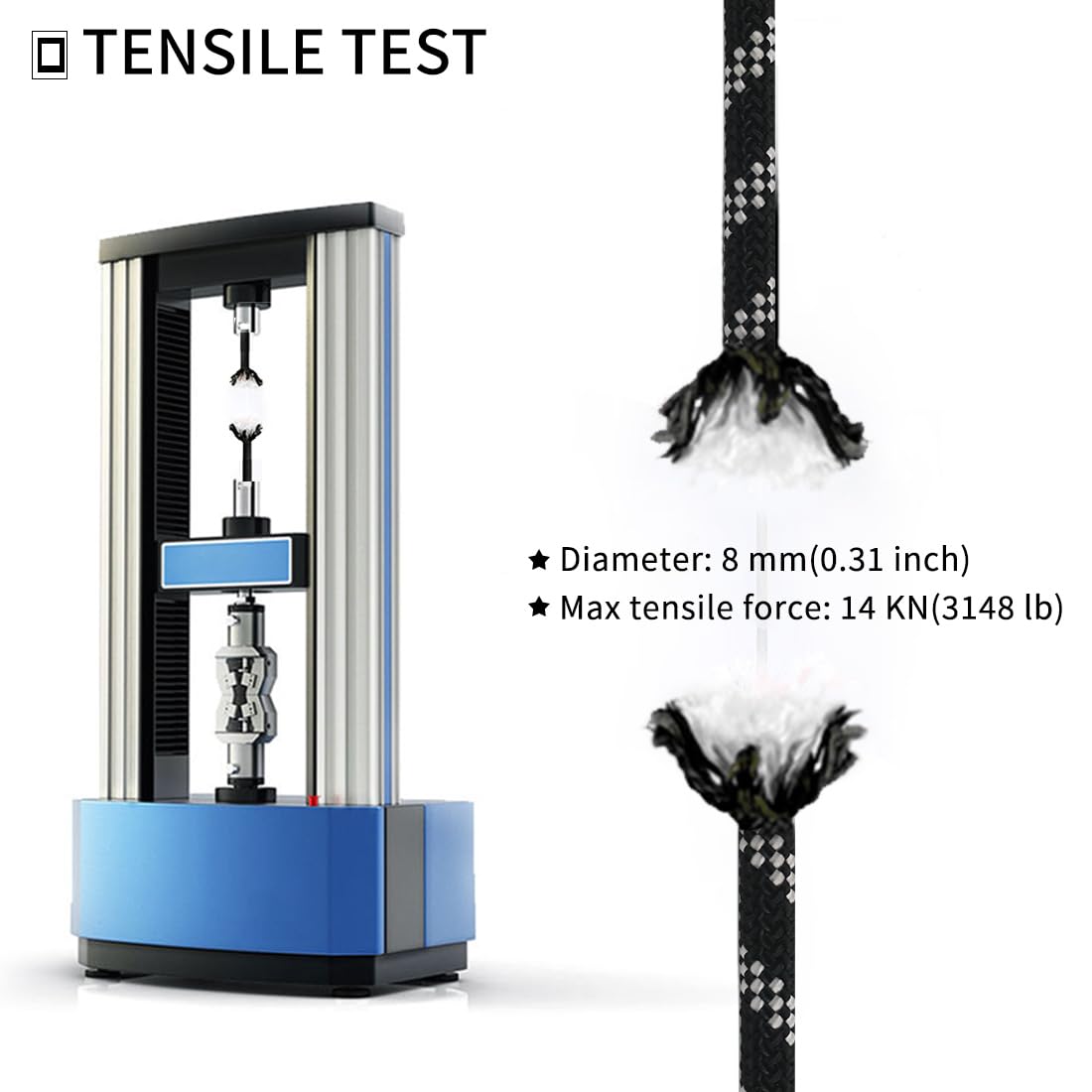 8mm 10mm Double Braid Climbing Rope R93832