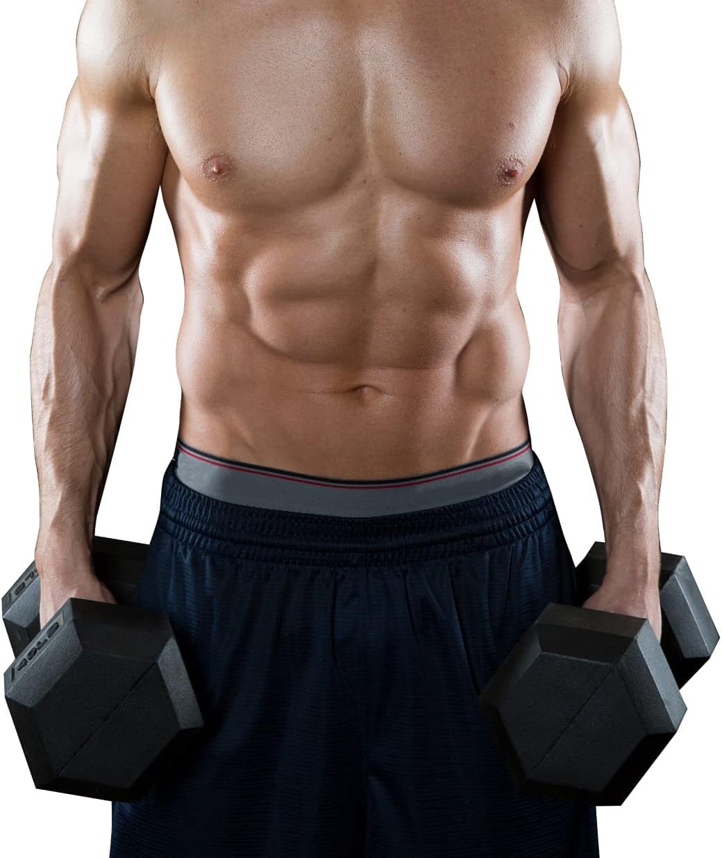 Rubber Coated Cast Iron Hex Dumbbells C1249