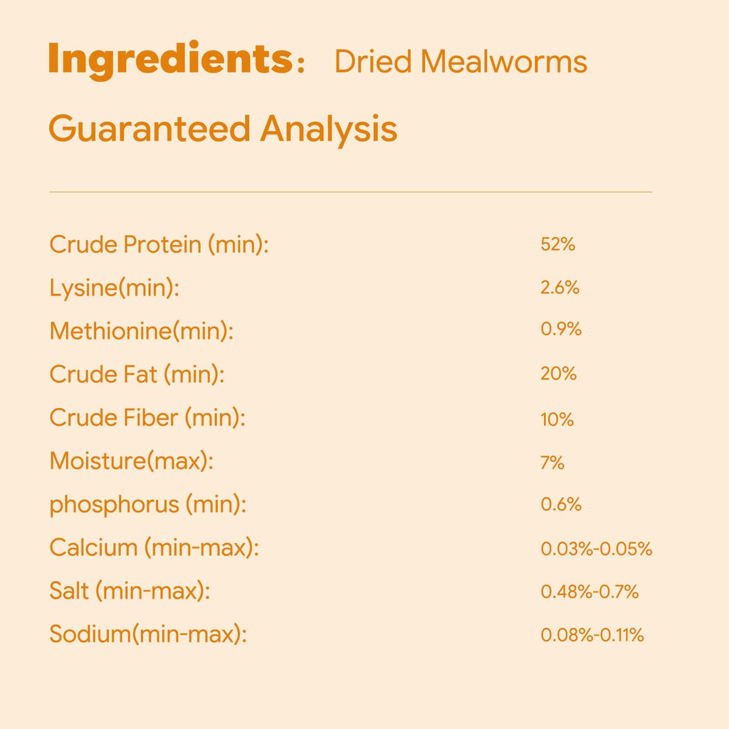 Dried Mealworms High Protein Birds Treat B172920