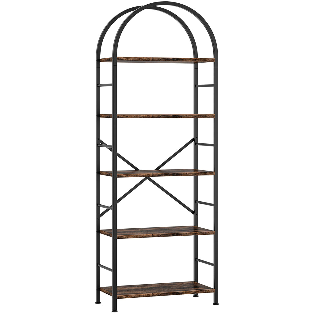 5 Tier Brown Bookshelf M967