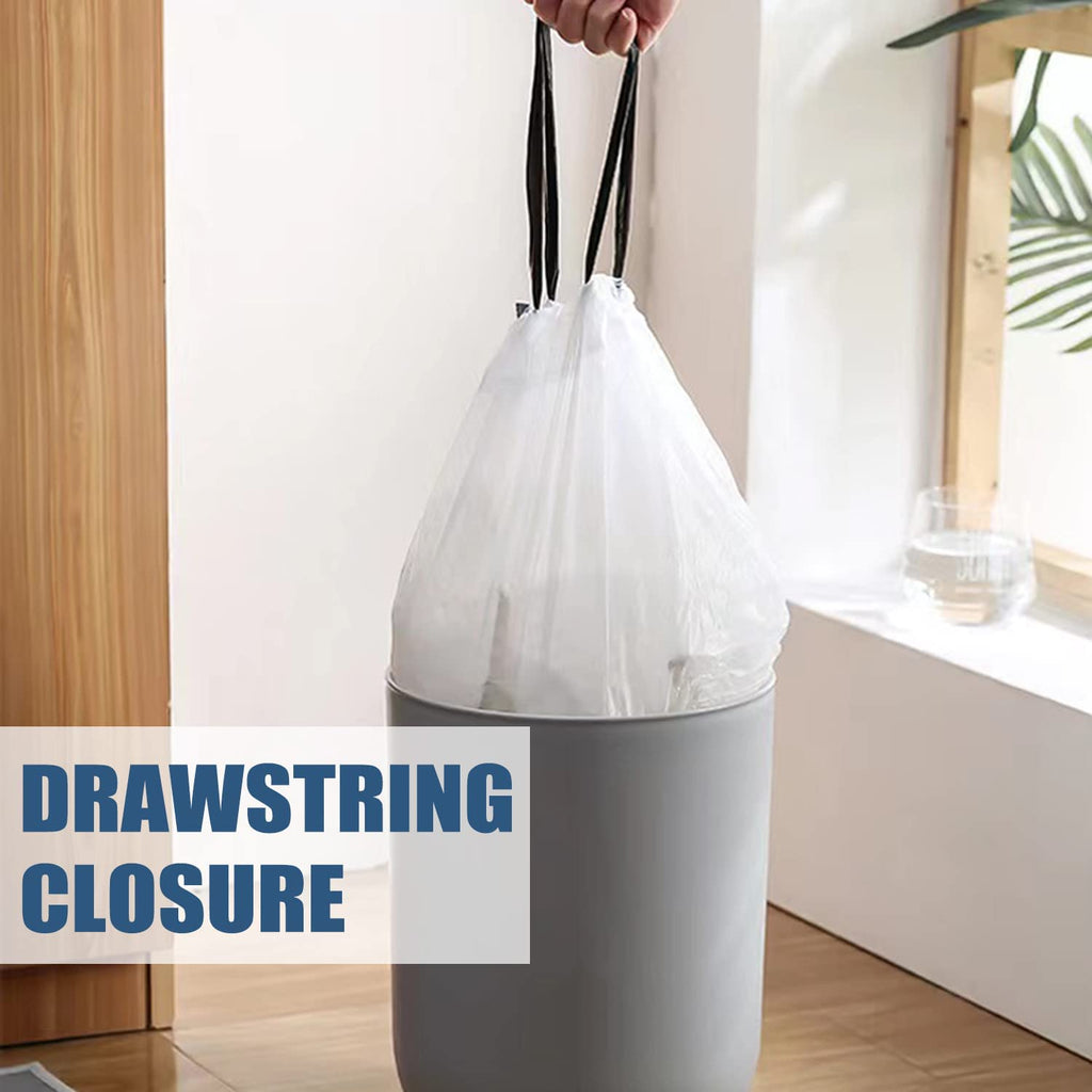 4 Gallon Drawstring Unscented White Trash Bags, 57 Count W453648