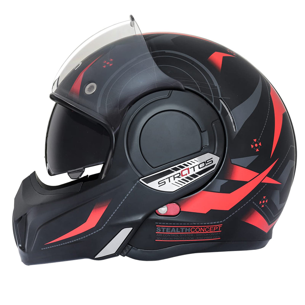 Full Face Motorcycle Helmet DOT Approved Modular with Anti-Fog Dual Visors X107223