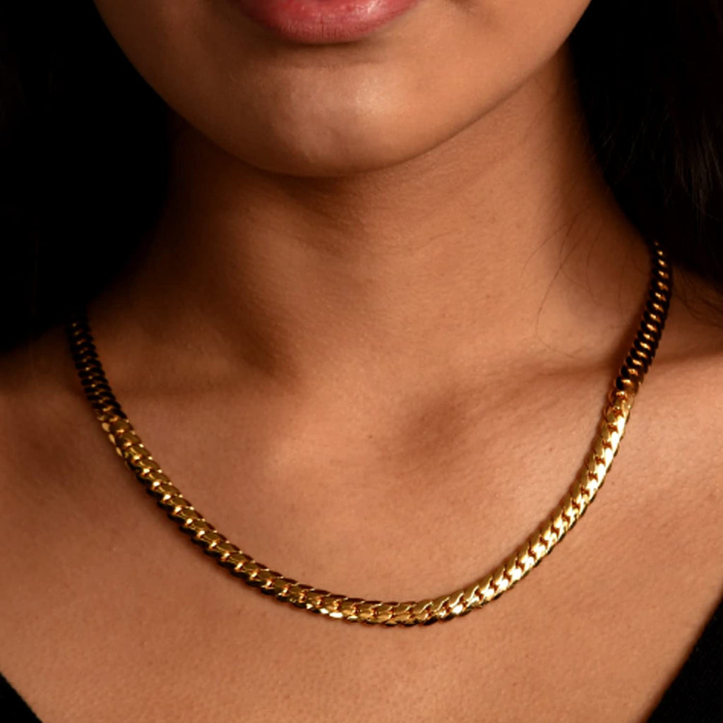 14k Yellow Gold Cuban Link Chain Necklace B369823