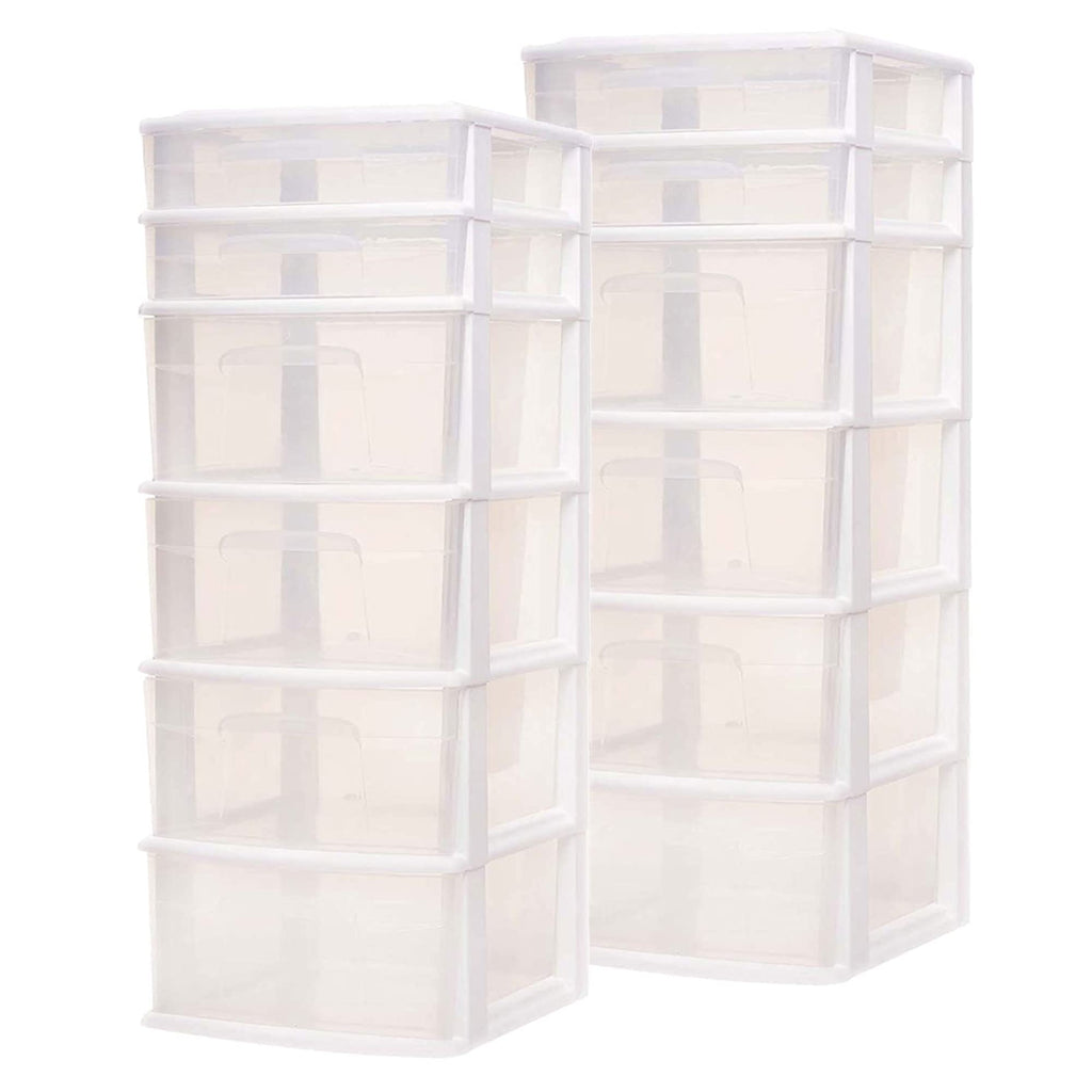 6 Drawer Plastic Storage Cart 2 Pack G53815