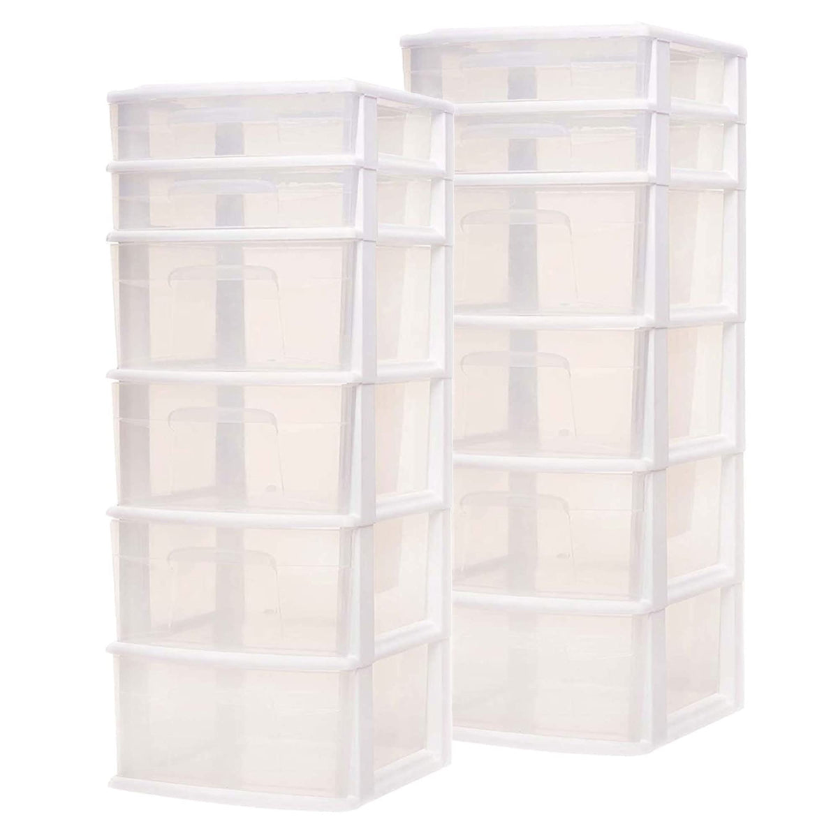 6 Drawer Plastic Storage Cart 2 Pack G53815