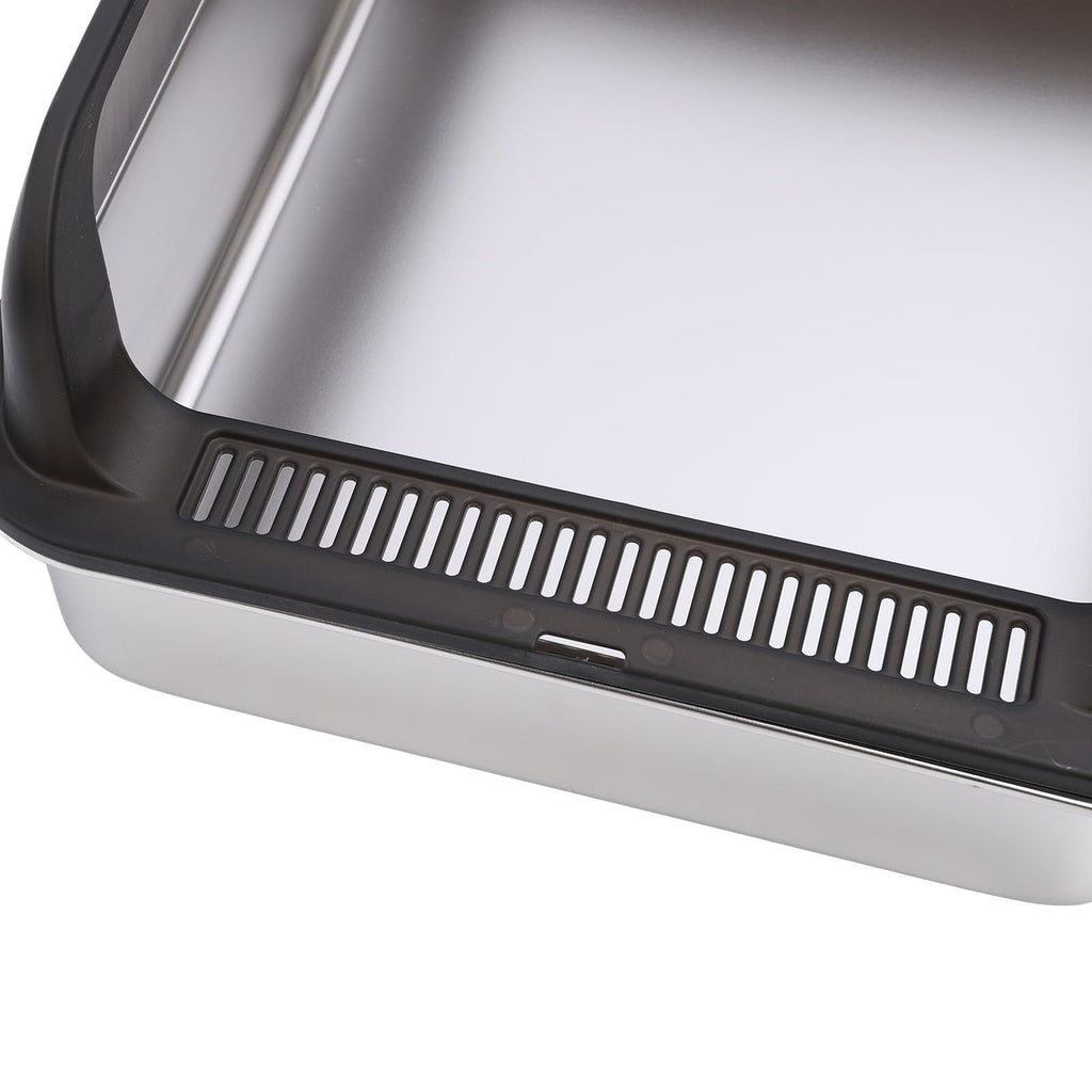 Stainless Steel Litter Box with Lid H9654