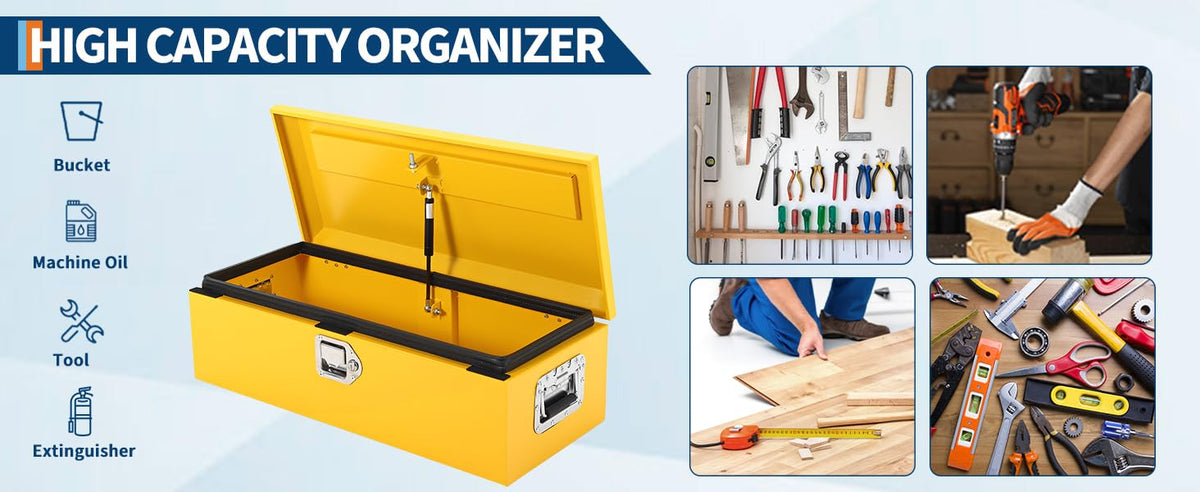 30 Inch Low-Profile Steel Truck Bed Tool Box with Lock & Key O882035