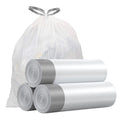 4 Gallon Drawstring Unscented White Trash Bags, 57 Count W453648