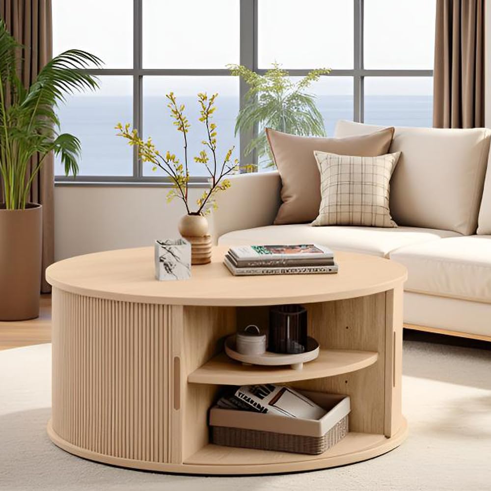 Round Coffee Table with Storage U221398