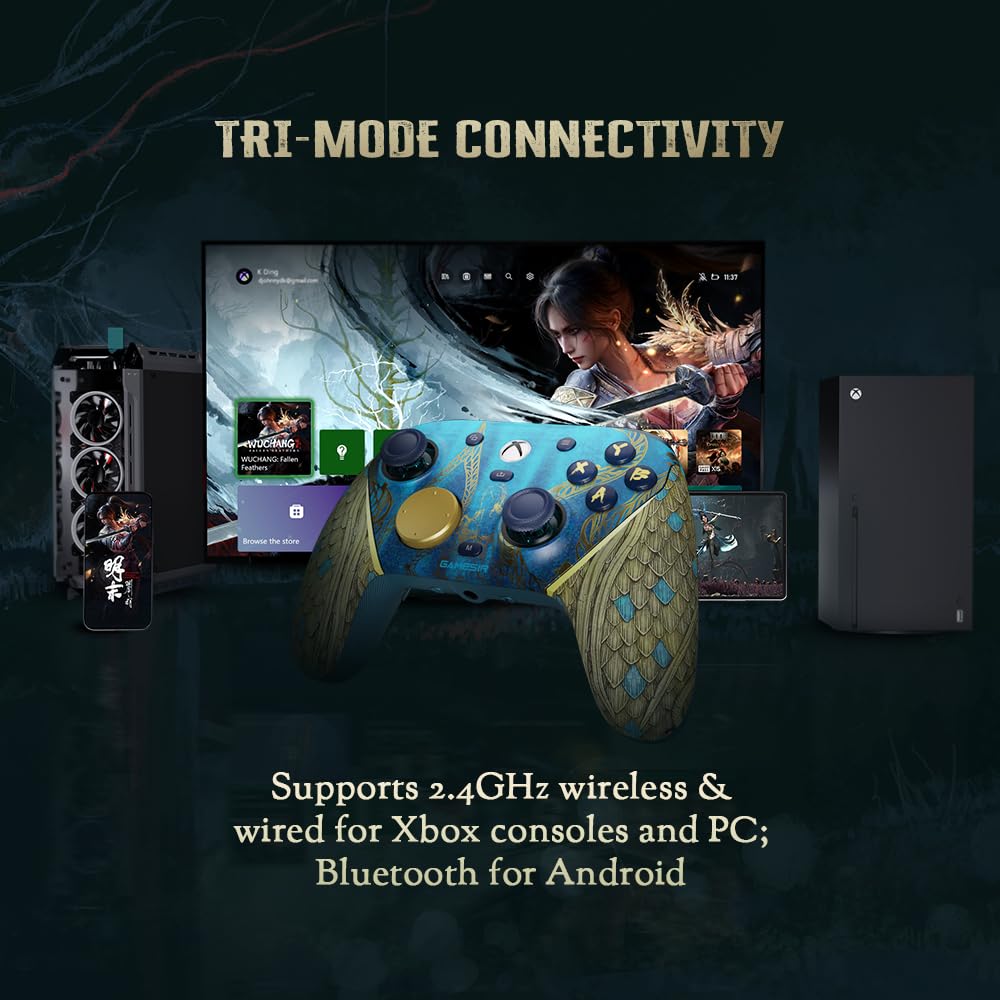 Wireless Gaming Controller with TMR Sticks, Hall Effect Analog Triggers M92084