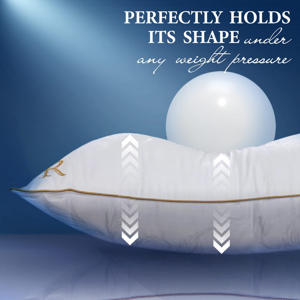 King Size Set of 2 Adjustable Cotton Bed Pillows K3923