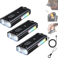 800 Lumens Rechargeable EDC Keychain Flashlight with UV & Red LED N579434