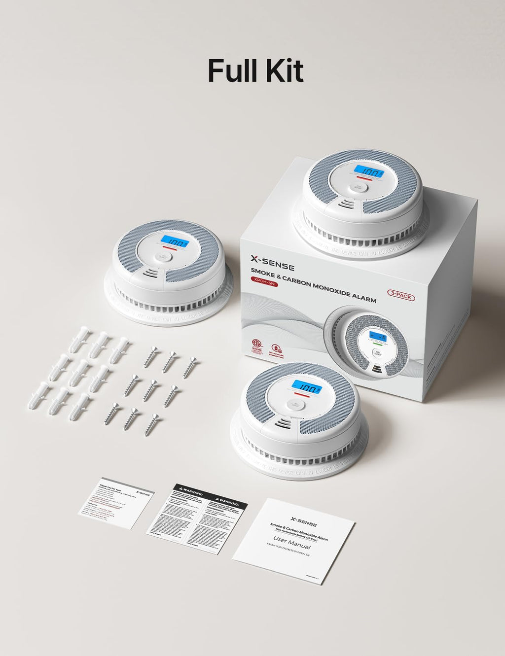 Smoke Detector Carbon Monoxide Alarm Combo 3-Pack C541799