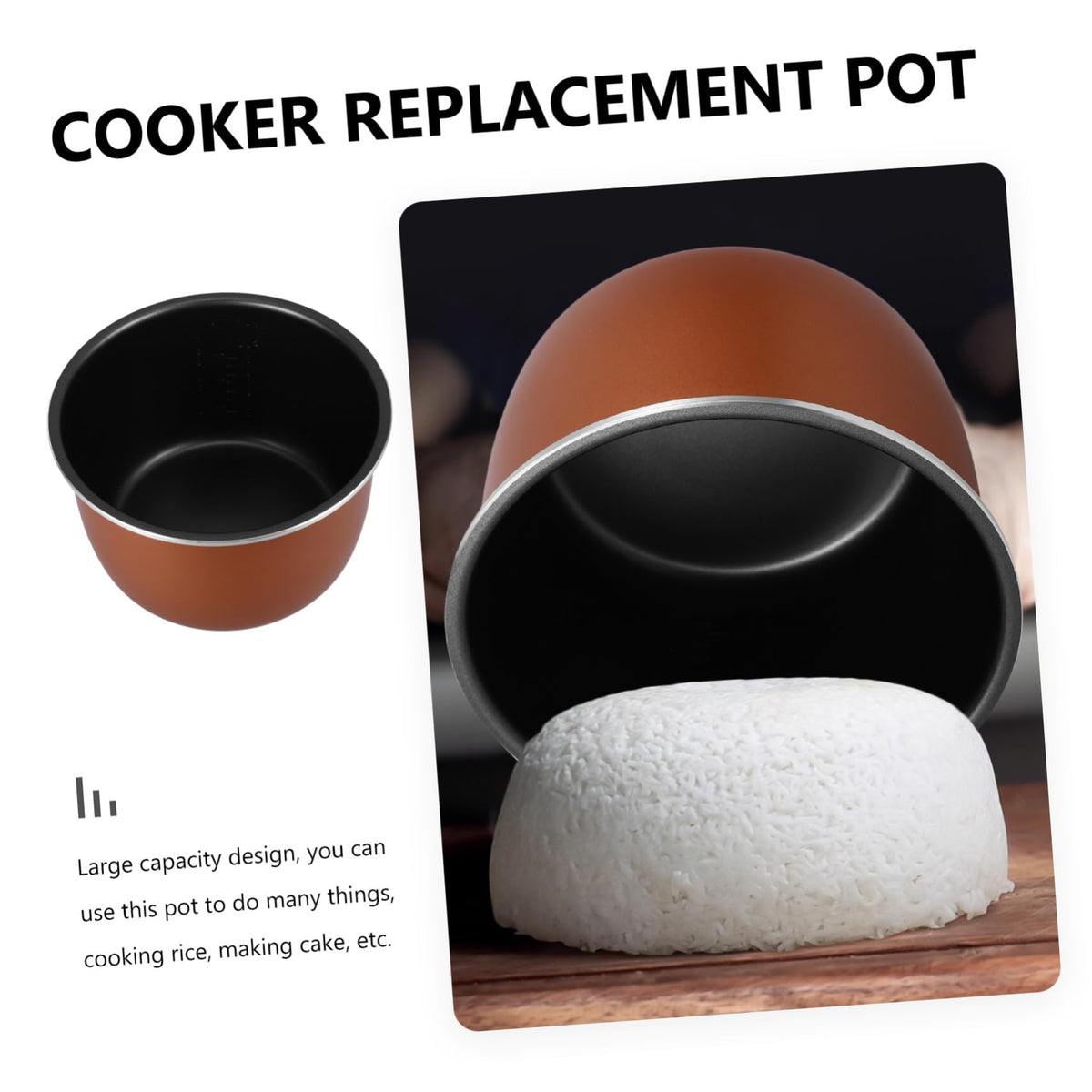 Aluminum Alloy Non-stick 4l Replacement Inner Pot C626