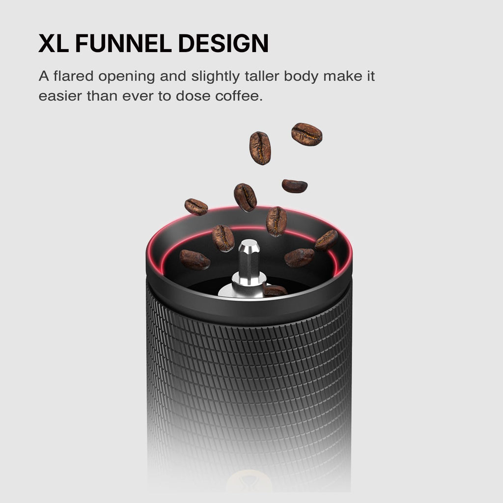 Manual Coffee Grinder with Conical Burr, Portable Hand Coffee Mill, Black W77305