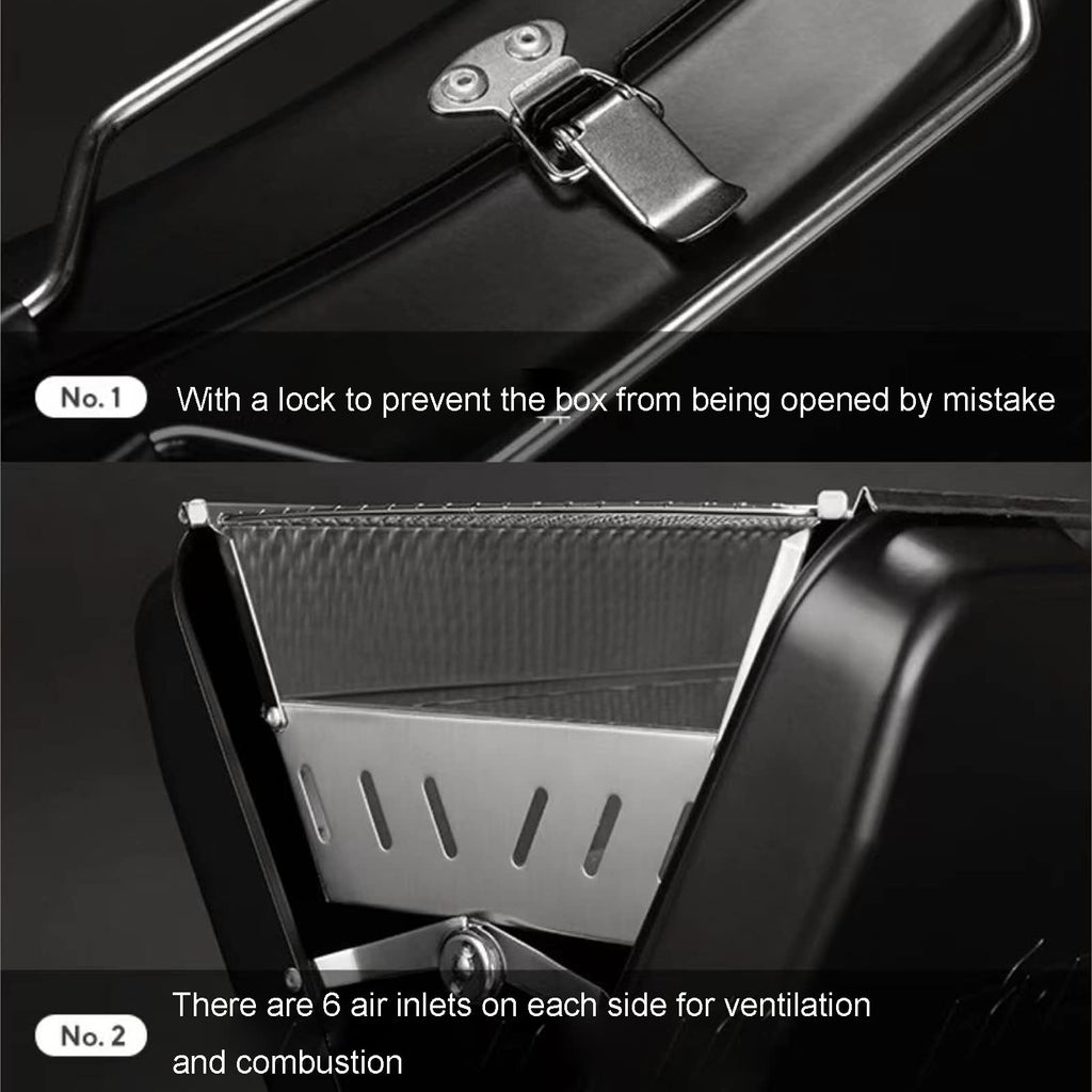Foldable Portable Stainless Steel Charcoal BBQ Grill D431