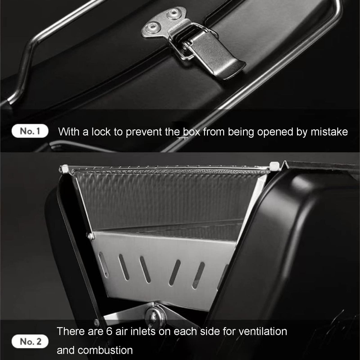 Foldable Portable Stainless Steel Charcoal BBQ Grill D431