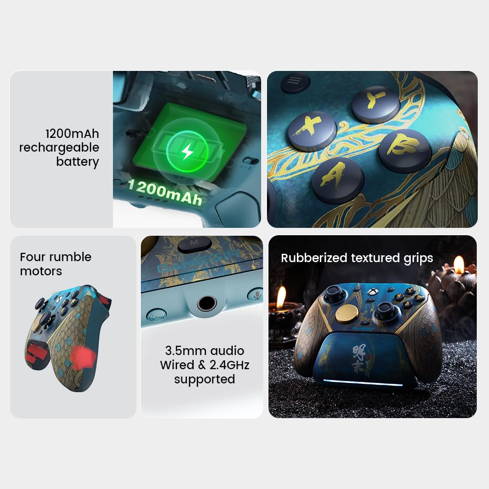 Wireless Gaming Controller with TMR Sticks, Hall Effect Analog Triggers M92084