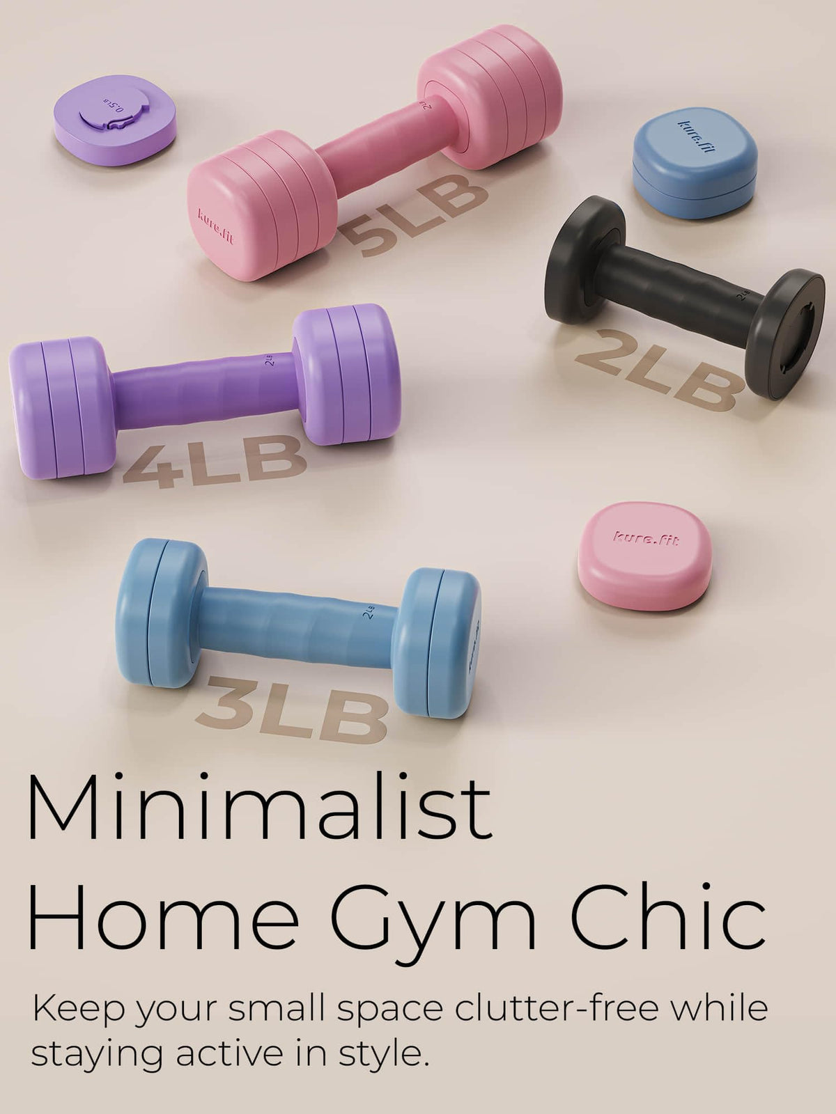 Adjustable Dumbbell Set 2LB 3LB 4LB 5LB T36596