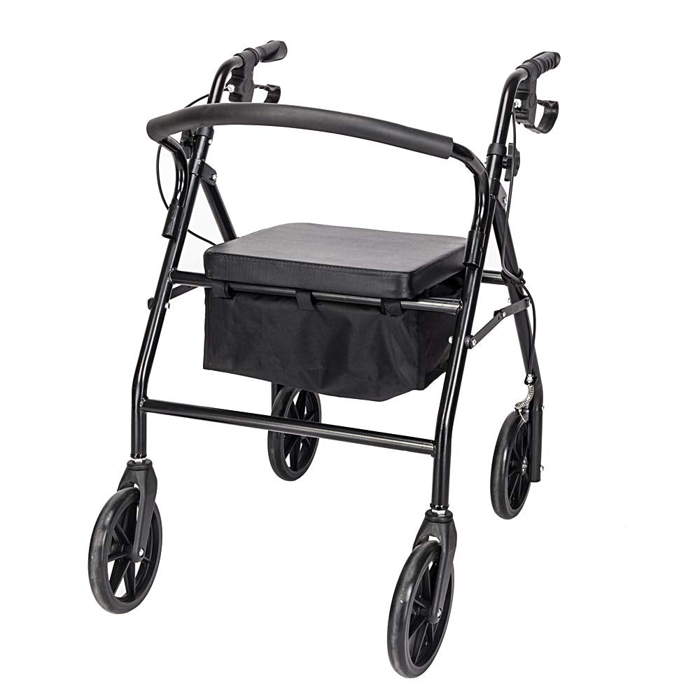 Rollator Walker with Seat, 8" Wheels, 286 Pound Capacity J97097