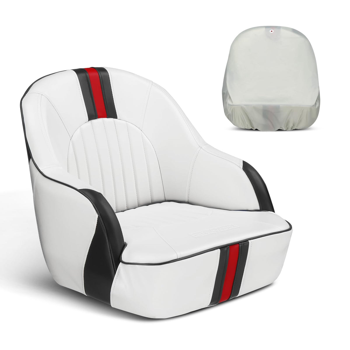 Pontoon Boat Captain Bucket Seat with Cover L519469