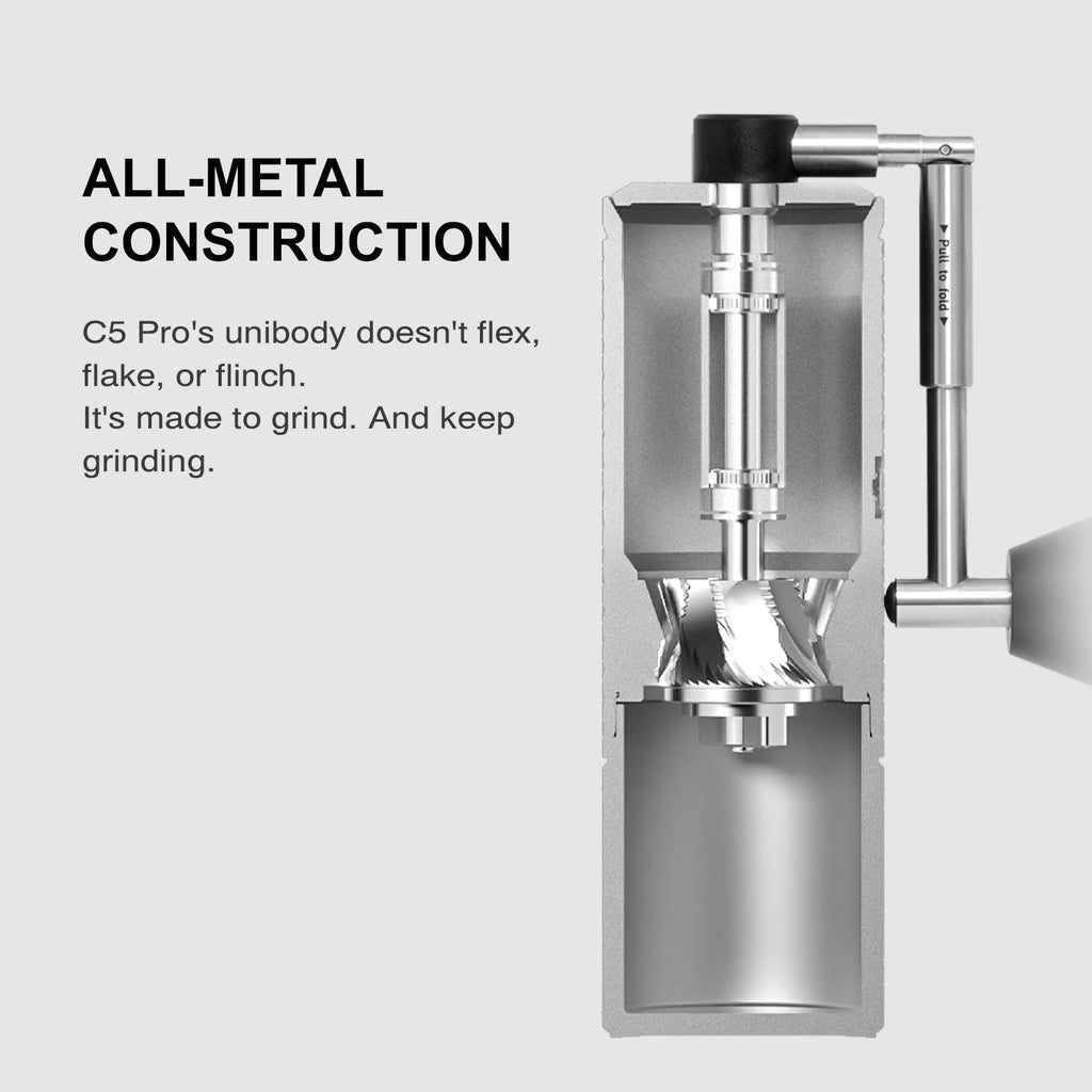 Manual Coffee Grinder with Conical Burr, Portable Hand Coffee Mill, Black W77305