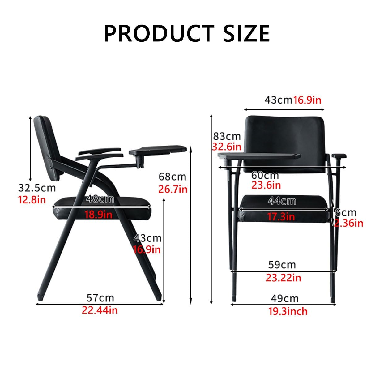 Foldable Office Chair with Attached Desk A284