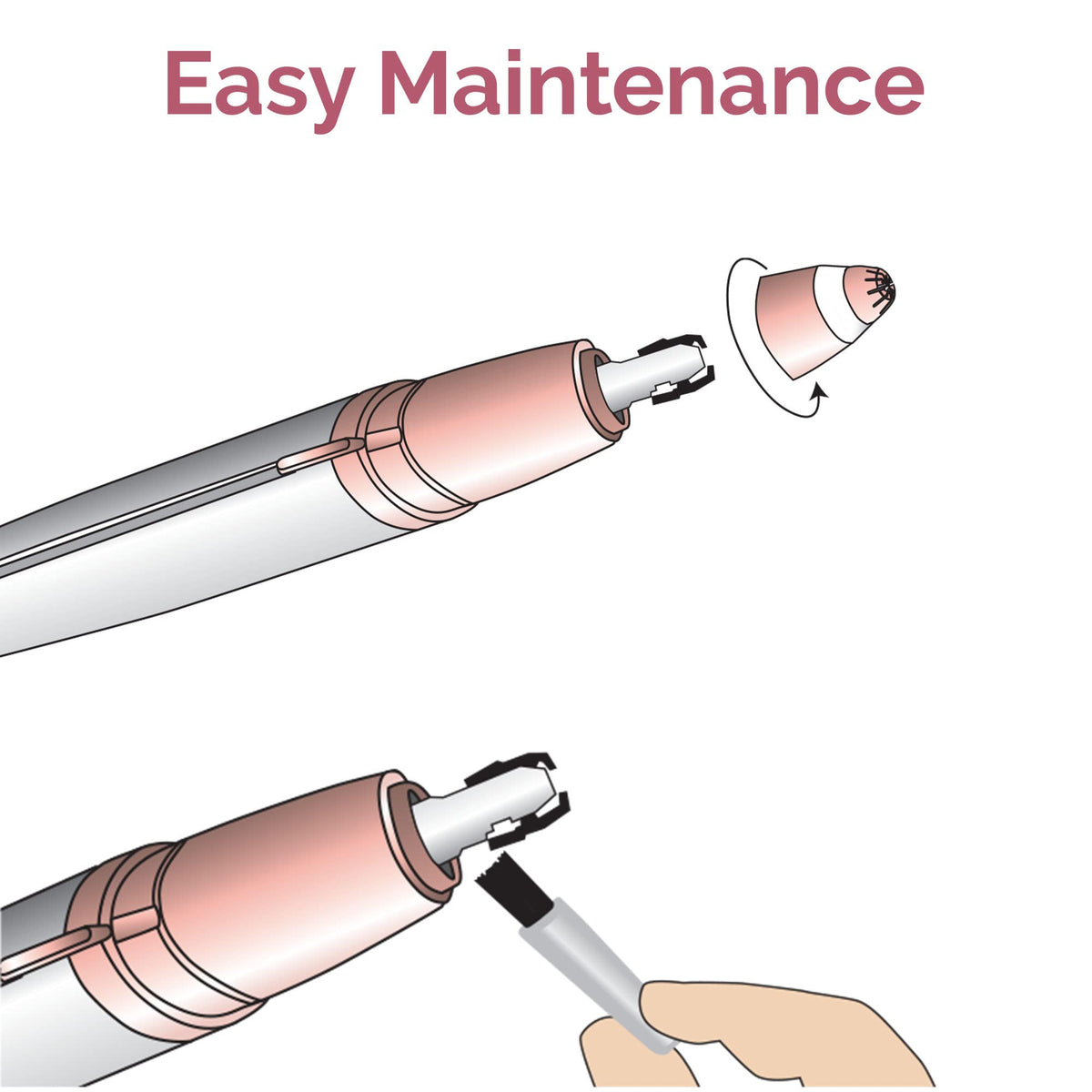 Electric Eyebrow Hair Remover Razor with LED Light Q924