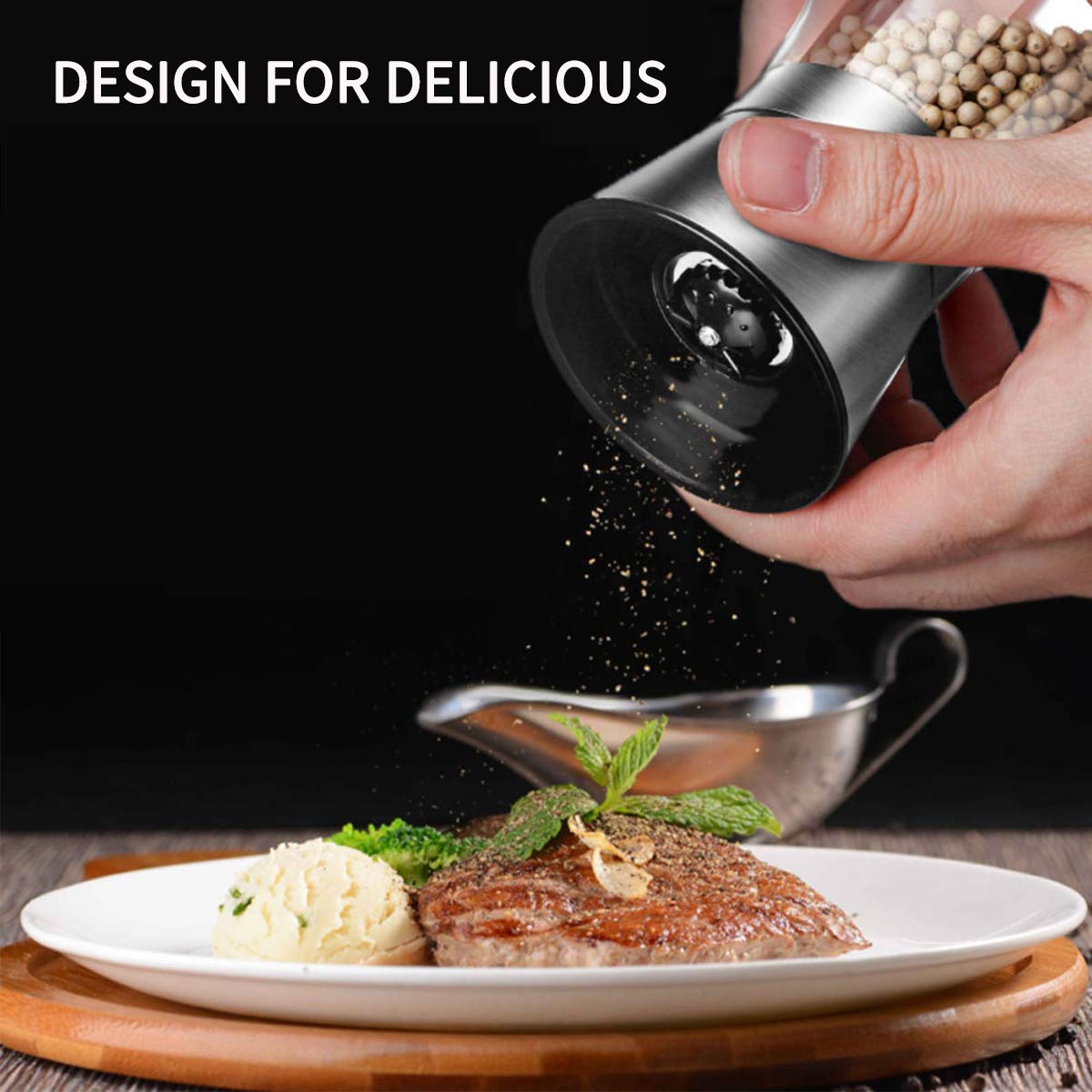 Salt or Pepper Grinder Mill Shaker Adjustable P7402