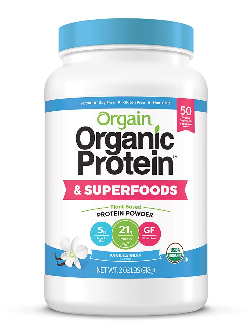 Organic Vegan Protein Powder + Greens, Creamy Chocolate Fudge, Vanilla Bean F29775