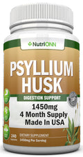 1450mg 240 Capsules Psyllium Husk Fiber Supplement M3259