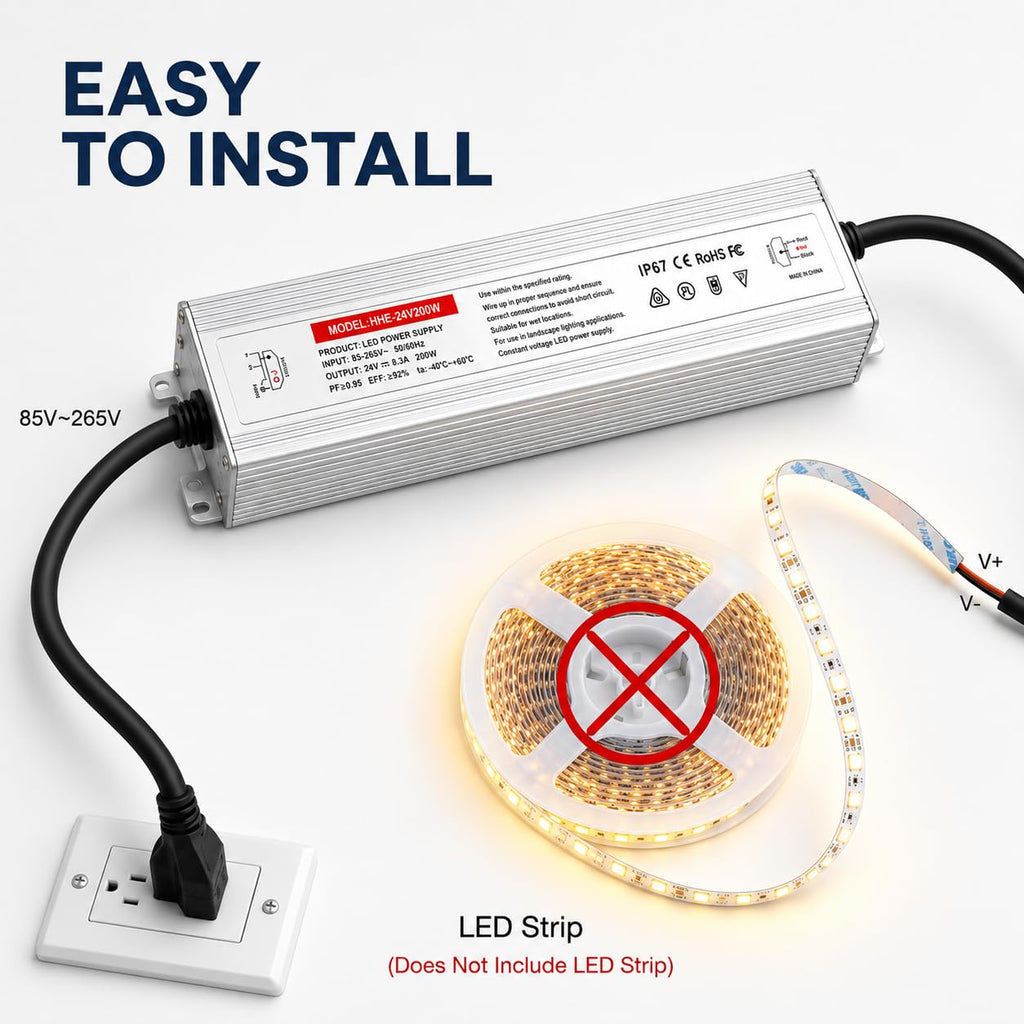 24V 200W IP67 Waterproof LED Power Supply F28562