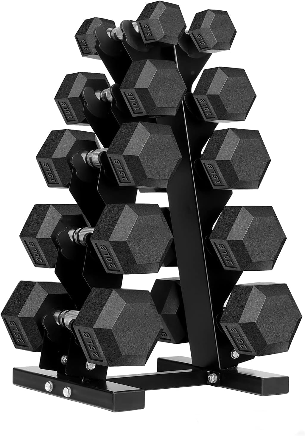 Rubber Coated Cast Iron Hex Dumbbells C1249