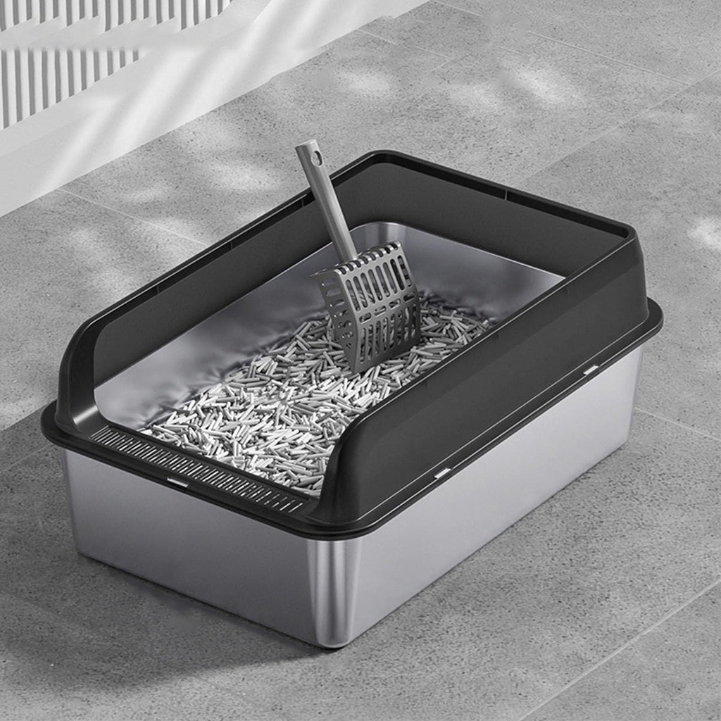 Stainless Steel Litter Box with Lid H9654