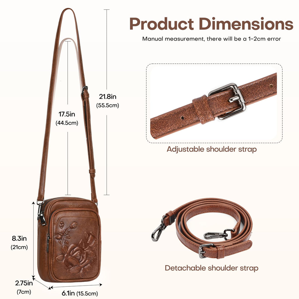 Small RFID Leather Crossbody Bag Z22504