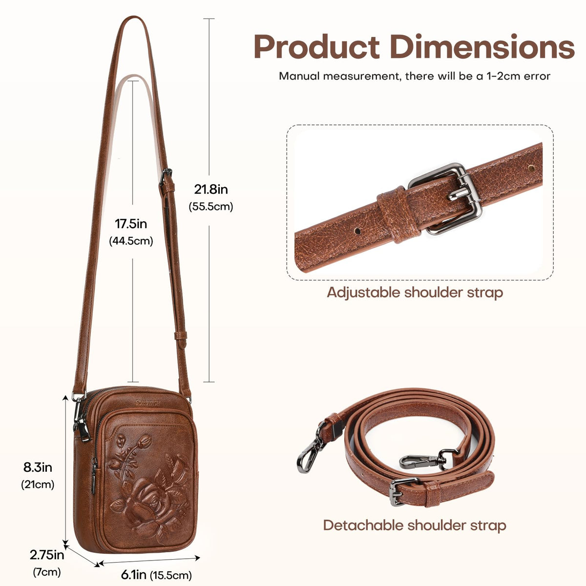 Small RFID Leather Crossbody Bag Z22504