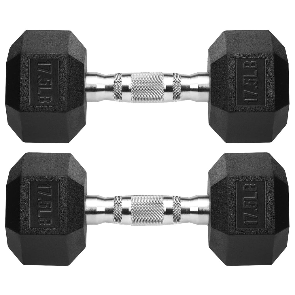 Rubber Coated Cast Iron Hex Dumbbells C1249