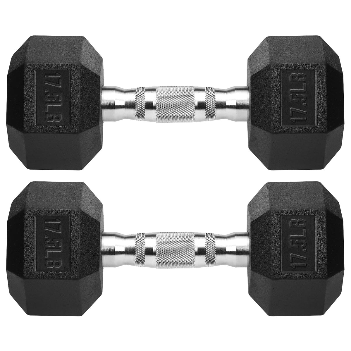 Rubber Coated Cast Iron Hex Dumbbells C1249