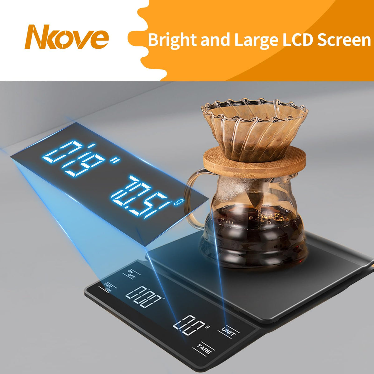 0.1g High Precision Coffee Scale with Timer H46682
