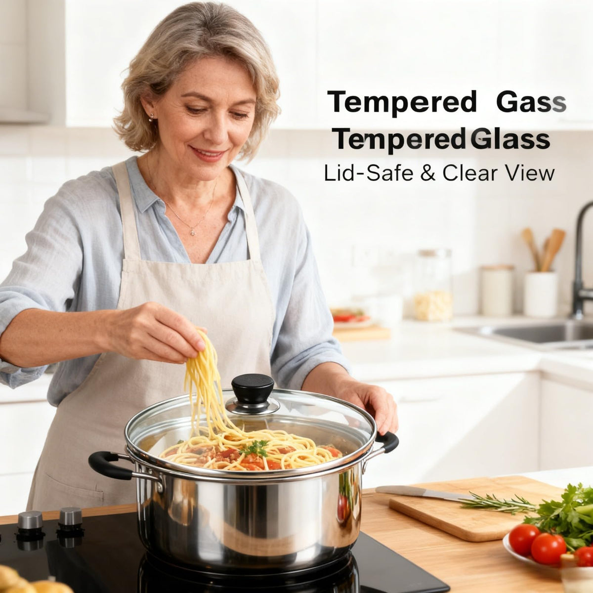 10 Inch Tempered Glass Replacement Pan Lid with Steam Vent U621