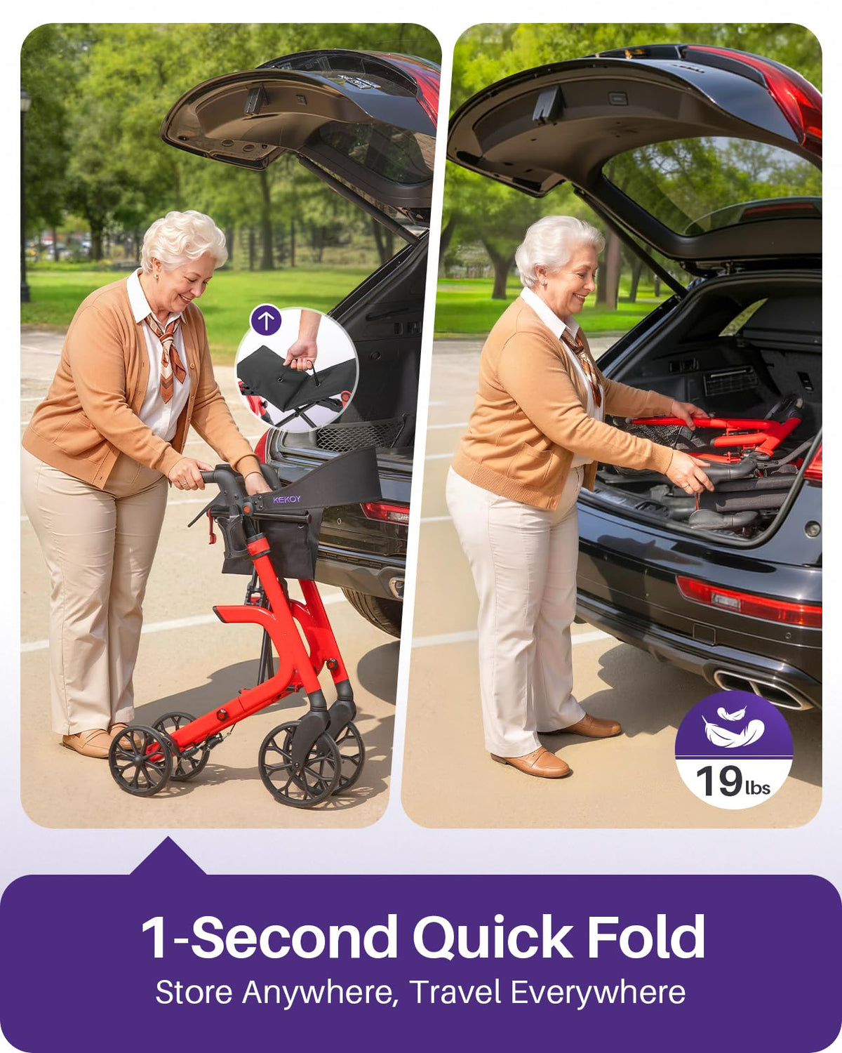 Bariatric Rollator Walker with Seat Z20629