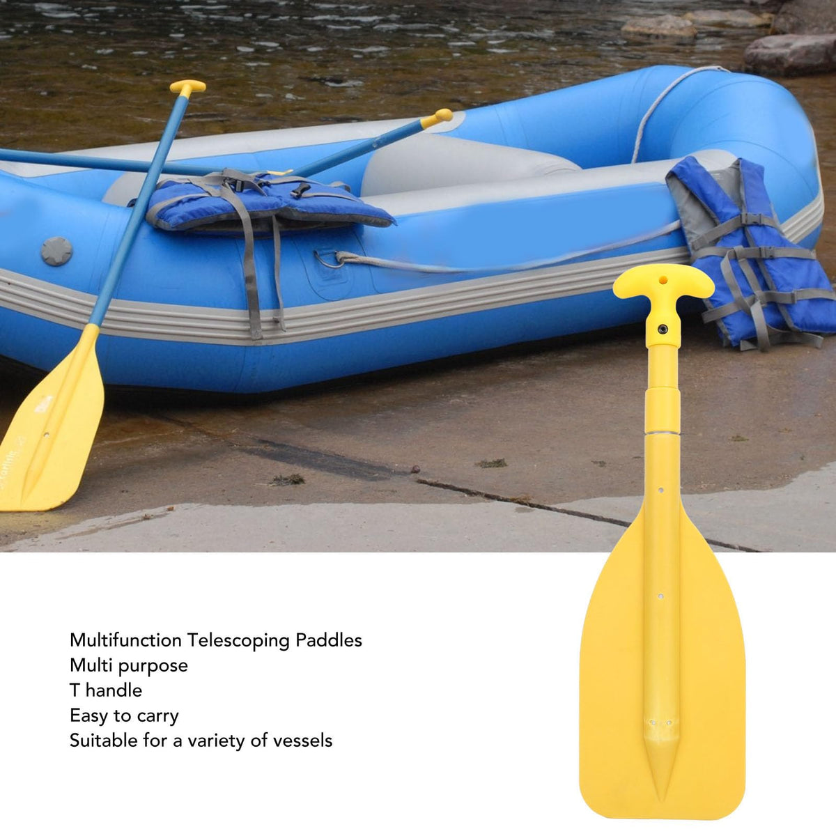 2Pcs Telescopic Adjustable Canoe Paddles R699233