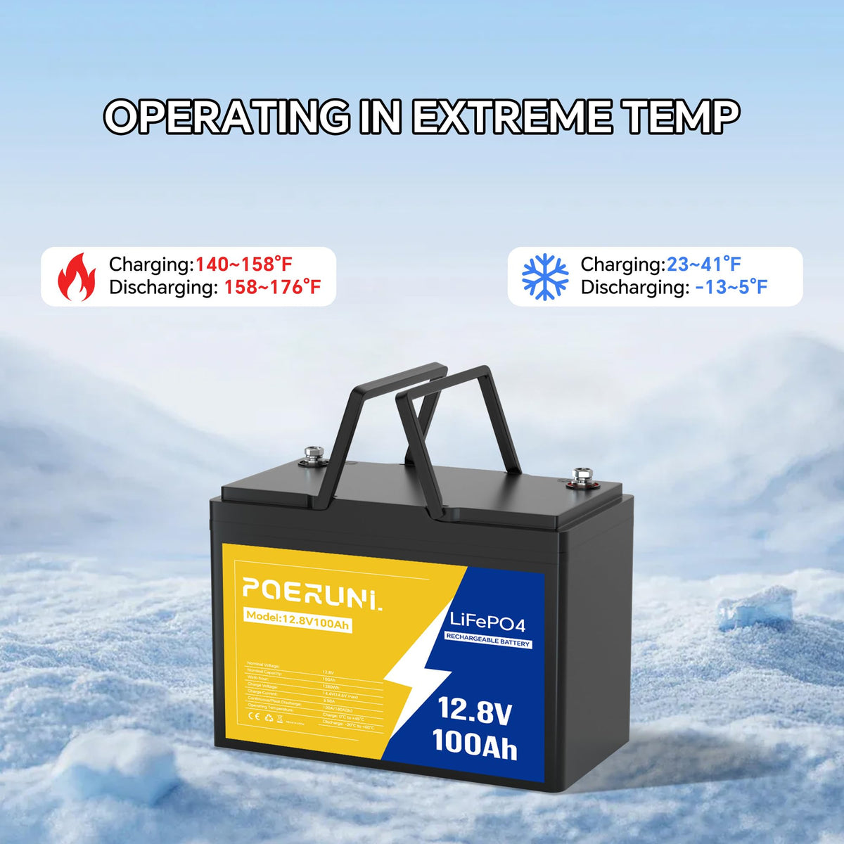 12V 100Ah LiFePO4 Battery I713