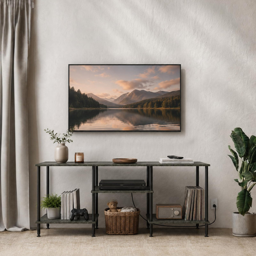 50 Inch Dark Grey TV Stand with Power Outlet Q186061